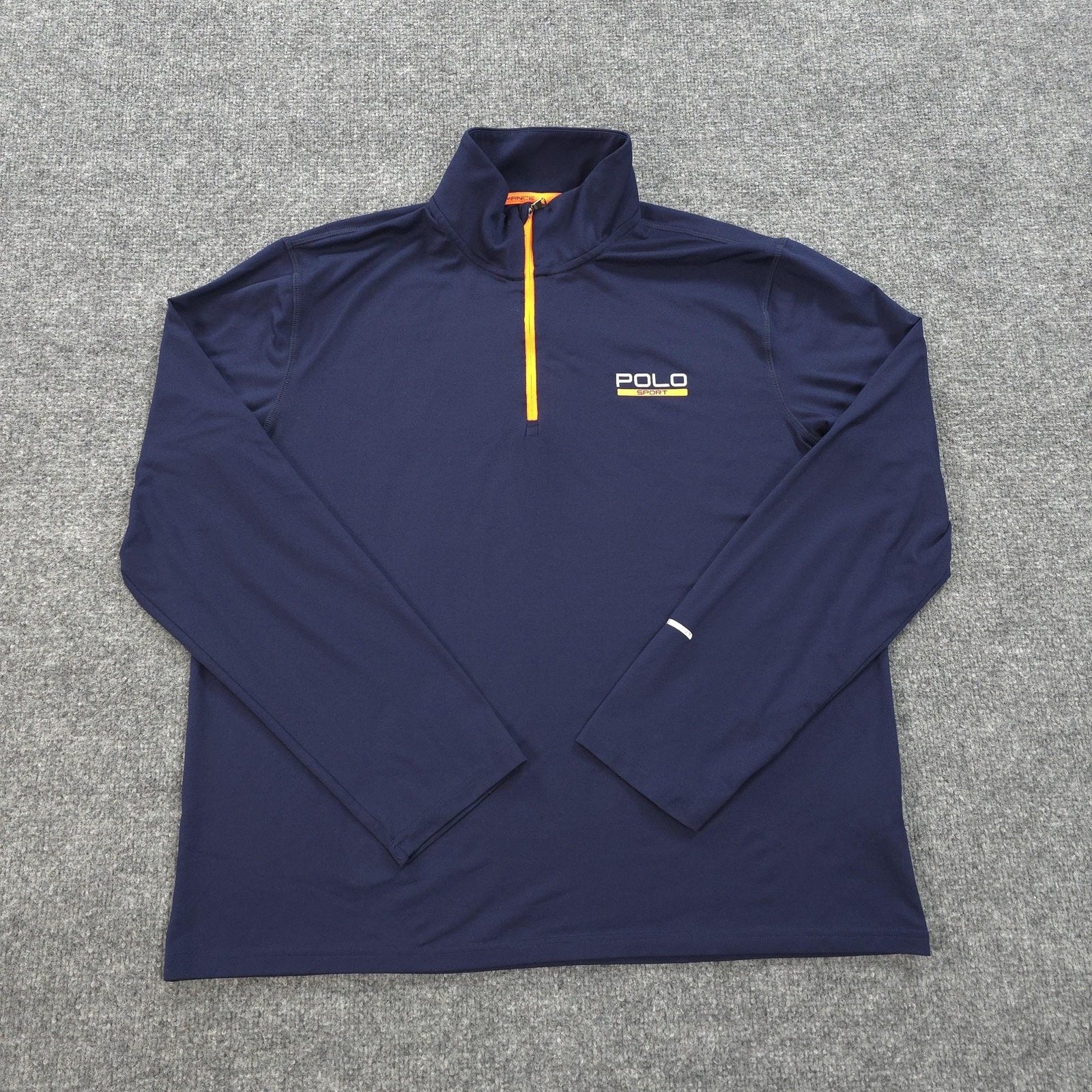 Polo Sport Ralph Lauren Shirt Mens Large Navy Quarter Zip Golf Thermovent